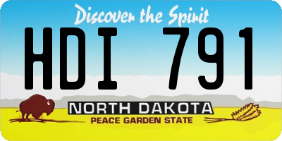 ND license plate HDI791