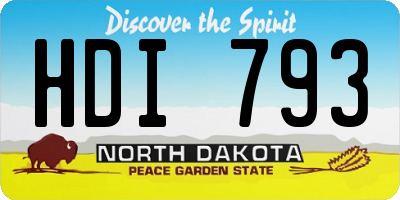 ND license plate HDI793