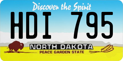 ND license plate HDI795