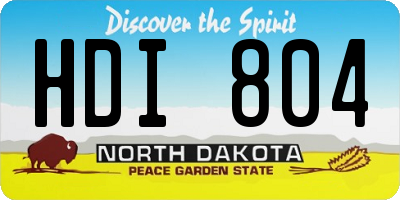 ND license plate HDI804