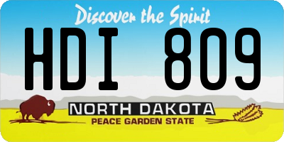 ND license plate HDI809