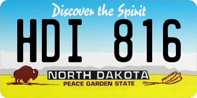 ND license plate HDI816
