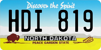 ND license plate HDI819