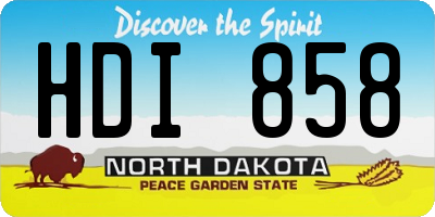 ND license plate HDI858
