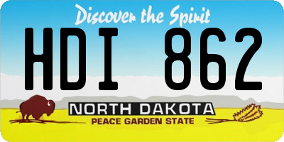 ND license plate HDI862