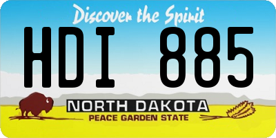 ND license plate HDI885