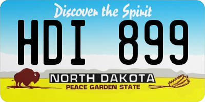 ND license plate HDI899