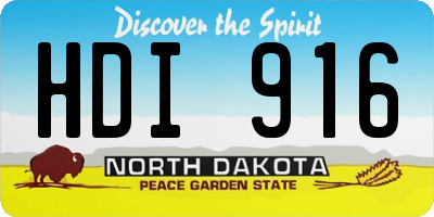 ND license plate HDI916