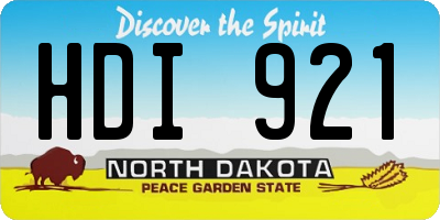 ND license plate HDI921