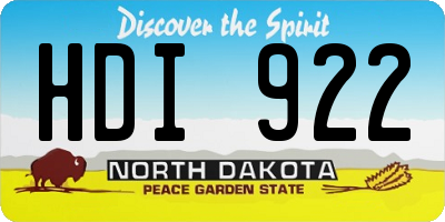 ND license plate HDI922