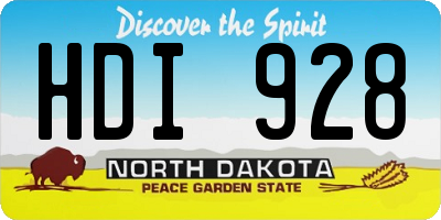 ND license plate HDI928