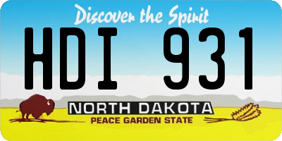 ND license plate HDI931