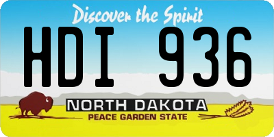 ND license plate HDI936