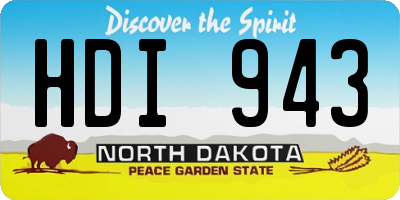 ND license plate HDI943