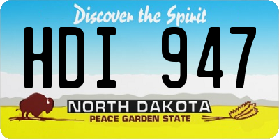 ND license plate HDI947