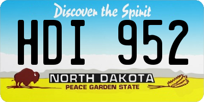 ND license plate HDI952