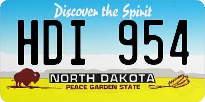 ND license plate HDI954