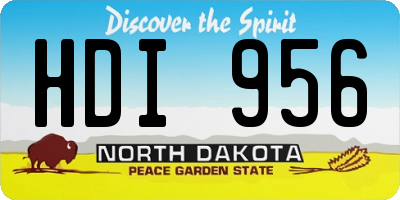 ND license plate HDI956