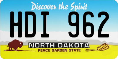 ND license plate HDI962