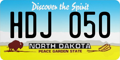 ND license plate HDJ050