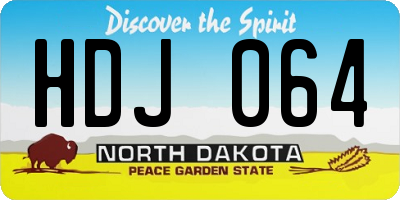 ND license plate HDJ064