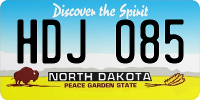 ND license plate HDJ085