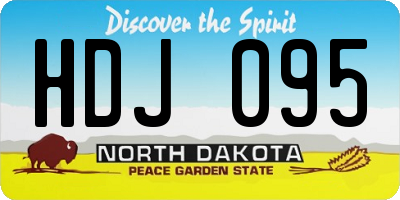 ND license plate HDJ095