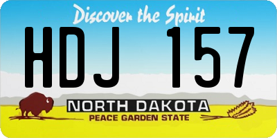 ND license plate HDJ157