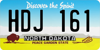 ND license plate HDJ161