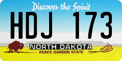 ND license plate HDJ173