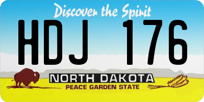 ND license plate HDJ176
