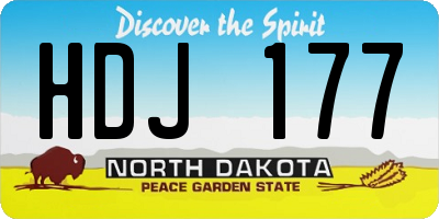 ND license plate HDJ177