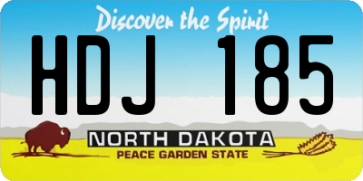 ND license plate HDJ185