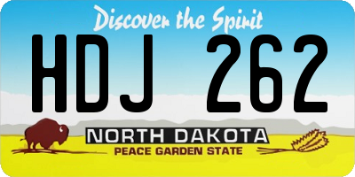ND license plate HDJ262