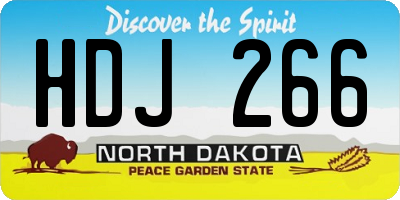 ND license plate HDJ266