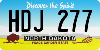 ND license plate HDJ277
