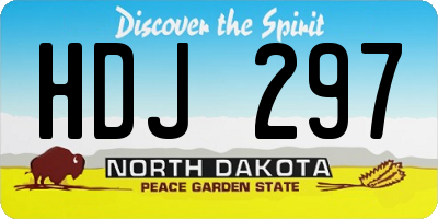 ND license plate HDJ297