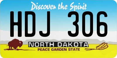 ND license plate HDJ306