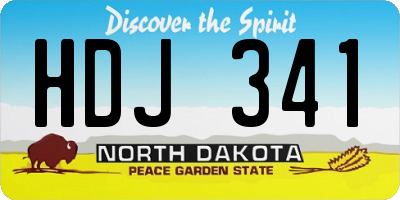 ND license plate HDJ341