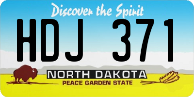 ND license plate HDJ371