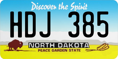 ND license plate HDJ385