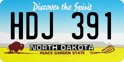 ND license plate HDJ391