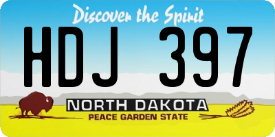 ND license plate HDJ397