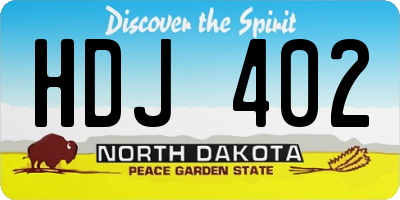 ND license plate HDJ402