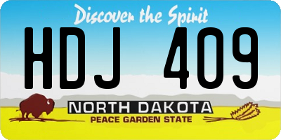 ND license plate HDJ409