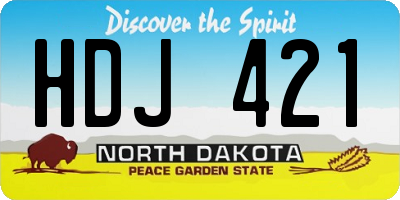 ND license plate HDJ421
