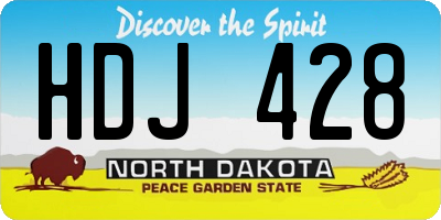 ND license plate HDJ428