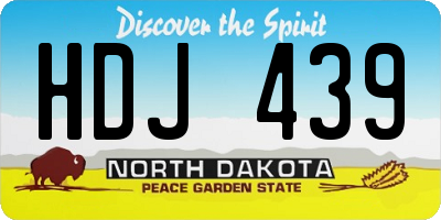ND license plate HDJ439