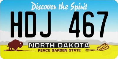 ND license plate HDJ467