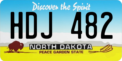 ND license plate HDJ482